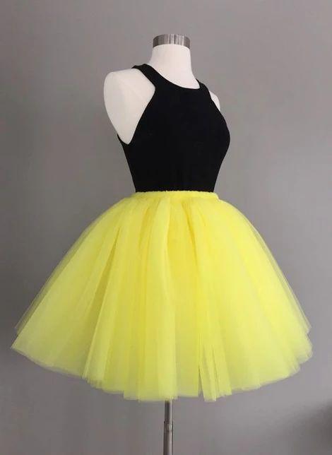 Homecoming Dresses Jan Yellow Tulle CD4176