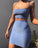 Amazing Two Tamia Homecoming Dresses Piece Square Tight Blue Sheath Club CD4179
