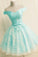 Green Off The Shoulder Appliques Short Homecoming Dresses Ayana CD4348