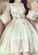 Beige 3/4 Sleeve Homecoming Dresses Alison Knee Length Party Dress With Flowers Sweet CD4969