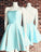 Baby Blue Cute Up Back Graduation Dress For Semi Macey Homecoming Dresses Lace Formal Occasion CD5201