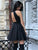 Anika Satin Homecoming Dresses Cocktail A-Line Sleeveless Jewel Open Back Dress CD541