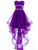 Lovely Dark Purple High Low Homecoming Dresses Lace Juliet Organza -Up Formal Dresses Beaded Formal Dresses CD5640