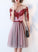Elegant Tulle Pink Lainey Homecoming Dresses V-Neckline Party Dress 2024 Short CD5753