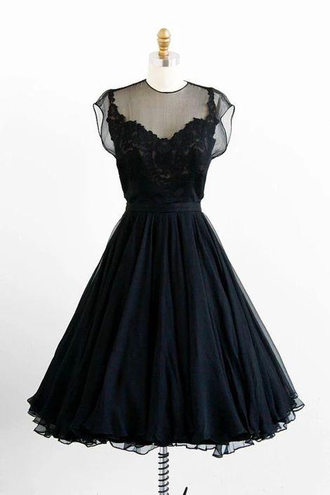 Black Homecoming Dresses Chiffon Lace Harley Cocktail And Floral CD6898