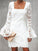 Long Sleeve Above Lace Joslyn Homecoming Dresses Knee Sweet CD6960
