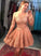 Tulle Short Dress Lea Lace Pink Homecoming Dresses CD723