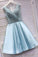 Cute Sequins Light Blue Short Short Party Homecoming Dresses Paris Dress 2024 CD7421