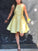 Yellow Homecoming Dresses Satin Avah Two Piece Charming CD747