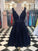 Dark Lace Homecoming Dresses Cailyn Navy Beading Sleeveless Illusion CD749
