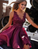 Short Homecoming Dresses Kristina Lace Maroon Formal Graduation Dresses CD7543