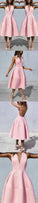 Open Back Simple Fashion Zariah Homecoming Dresses Pink Short Party Dress CD786