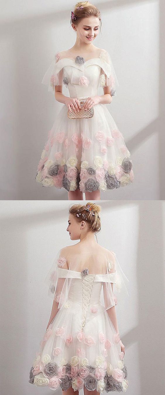 Jaidyn Homecoming Dresses Cute Sweetheart Tulle Short Tulle CD789