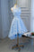 Blue Kassidy Homecoming Dresses High Low Fashionable CD8296