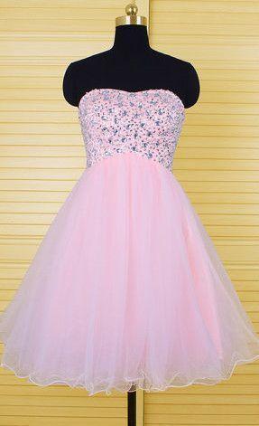 Cute Pink Kailee Homecoming Dresses CD8798