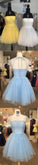 Sparkle Beaded Cap Sleeves Tulle Homecoming Dresses Tatum Sweet 16 Dresses CD8833