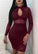 Burgundy Cut Lace Homecoming Dresses Vanessa Out Sheer Bodycon Clubwear Party Midi CD891
