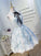 Sarah Lace Homecoming Dresses Collar Neck Light Blue CD9047
