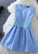 Embroidered Homecoming Dresses Ella Sleeveless Blue Short CD9385