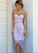 Sheath Spaghetti Straps Party Lace Homecoming Dresses Genesis Dress Sleeveless Tea-Length Lilac CD940