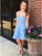 A-Line Spaghetti Straps Above-Knee Light Blue With Martha Homecoming Dresses Beading CD9618