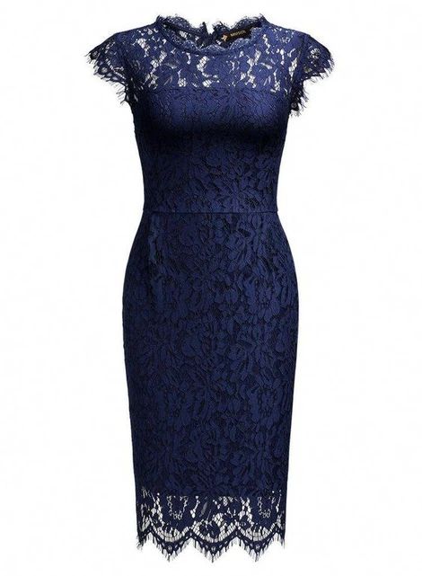 Navy Blue Short Lace Homecoming Dresses Susanna Sleeveless Dress CD9730