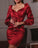 Elegant Deep V-Neck Long Homecoming Dresses Desirae Sleeve CD9838