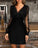Black Long Sleeves Short Homecoming Dresses Liana CD9840