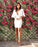 White Homecoming Dresses Amy V Neck Elegant CD9953