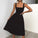 Square Neck Kristin Homecoming Dresses Sleeveless Black CD9998