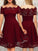 Homecoming Dresses Lace Polly A-Line/Princess Ruffles Bateau Short Sleeves Short/Mini Dresses