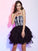 A-Line/Princess Sweetheart Sleeveless Short Homecoming Dresses Alessandra Lace