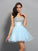 A-Line/Princess Homecoming Dresses Chiffon Cocktail Johanna Sweetheart Beading Sleeveless Short Dresses