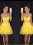 Natalia Homecoming Dresses A-Line/Princess Scoop Sleeveless Beading Tulle Short/Mini Dresses