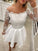 A-Line/Princess Long Sleeves Off-The-Shoulder Homecoming Dresses Sanaa Chiffon Beading Short/Mini Dresses