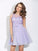 A-Line/Princess Bateau Applique Sleeveless Short Homecoming Dresses Nicola Satin Dresses
