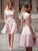 A-Line/Princess Sleeveless Scoop Applique Tulle Short/Mini Abigayle Homecoming Dresses Dresses