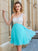 Isabela Homecoming Dresses Chiffon A-Line/Princess Sleeveless One-Shoulder Beading Short/Mini Dresses