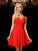 A-Line/Princess Chiffon Crystal Homecoming Dresses Straps Acrylic Jewels Sleeveless Short Dresses