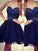 A-Line/Princess Sweetheart Homecoming Dresses Macey Sleeveless Beading Short/Mini Tulle Dresses