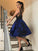 Satin Homecoming Dresses Julissa A-Line/Princess Sleeveless Scoop Applique Short/Mini Dresses