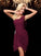 Sheath/Column One-Shoulder Beading Sleeveless Short Homecoming Dresses Nina Chiffon Dresses