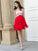 A-Line/Princess One-Shoulder Beading Kara Homecoming Dresses Chiffon Sleeveless Short/Mini Dresses