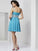 A-Line/Princess Spaghetti Straps Sleeveless Rhinestone Short Chiffon Ximena Homecoming Dresses