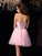 A-Line/Princess Sweetheart Ruffles Sleeveless Short Jillian Cocktail Satin Homecoming Dresses Elastic Woven Dresses