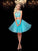A-Line/Princess Scoop Rhinestone Sleeveless Short Net Dresses Homecoming Dresses Viola