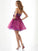 A-Line/Princess Strapless Rosa Homecoming Dresses Sleeveless Bowknot Short Organza