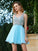 A-Line/Princess Sleeveless Rhinestone Straps Short/Mini Dresses Chiffon Homecoming Dresses Cassie