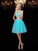 A-Line/Princess Scoop Rhinestone Sleeveless Short Net Dresses Homecoming Dresses Viola
