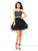 A-Line/Princess Sweetheart Applique Homecoming Dresses Kali Satin Cocktail Sleeveless Short Dresses
